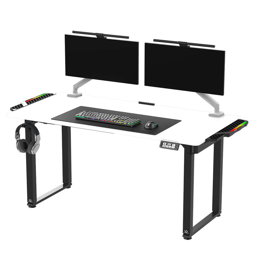 Ultradesk UPLIFT BLACK LED RGB Weiß