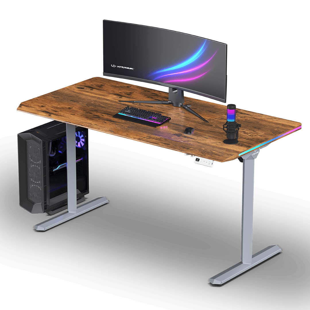 Ultradesk QUEST GREY Braun